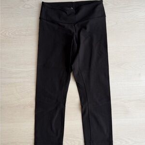 Lululemon Athletica Cropped Reversible Black Leggings